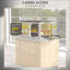 Bacs de rangement | Empilable pliable avec couvercles Roues | Blanc | Plastique-2120025844