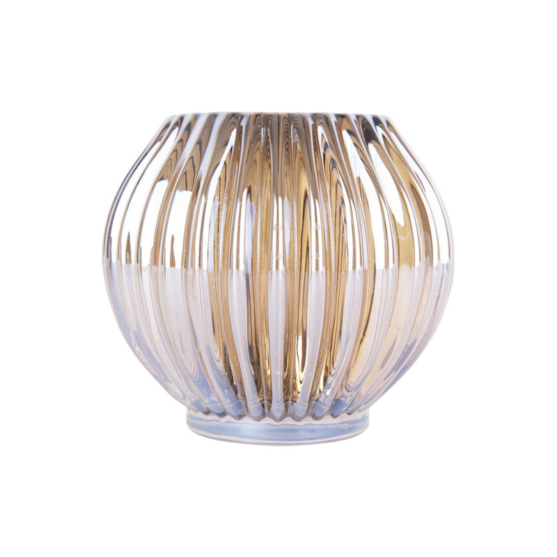 Glass Tabletop Votive Holder, Amber Brown