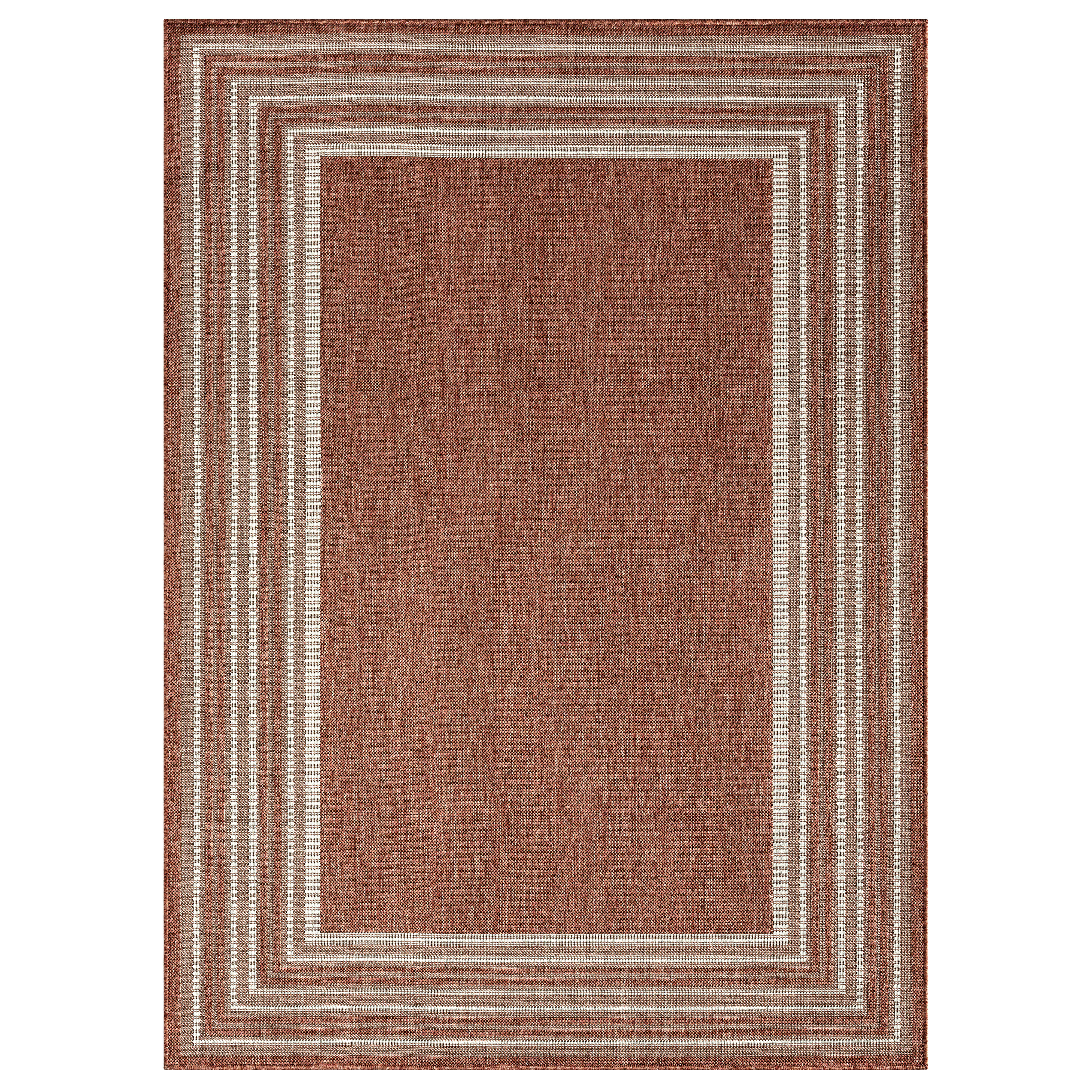 Nicole Miller New York Patio Country Danica Geometric Indoor/Outdoor Area  Rug, Terracotta/Ivory & Reviews