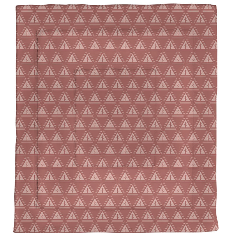 Édredon réversible en microfibre Theo Nath, Édredon très grand, Rouge / blanc cassé