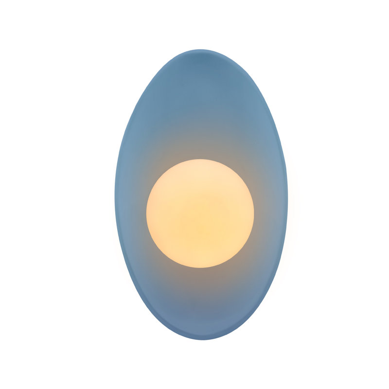 Azem Ceramic Wall Sconce, Sky Blue