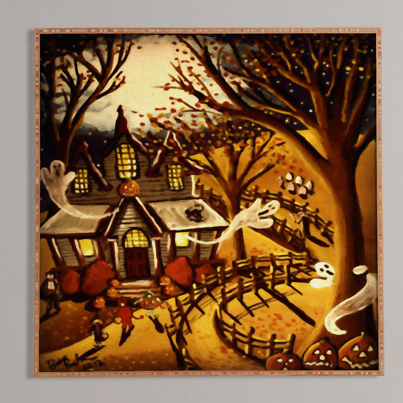 « hanté house », impression encadrée, H 30 po x l 30 po x P 1 po