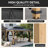 Joyside  13 Ft. W x 11 Ft. D Solid Wood Gazebo with Double Roof & Privacy Netting Garden & Patio