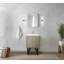 Meuble-lavabo de salle de bain 24 po X P 20 po D, comptoir en quartz, ensemble de robinet en métal Miroir