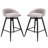  25'' Upholstered Bar Stools Set of 4 w/ Footrest Backrest & Metal Frame Gray-389889872