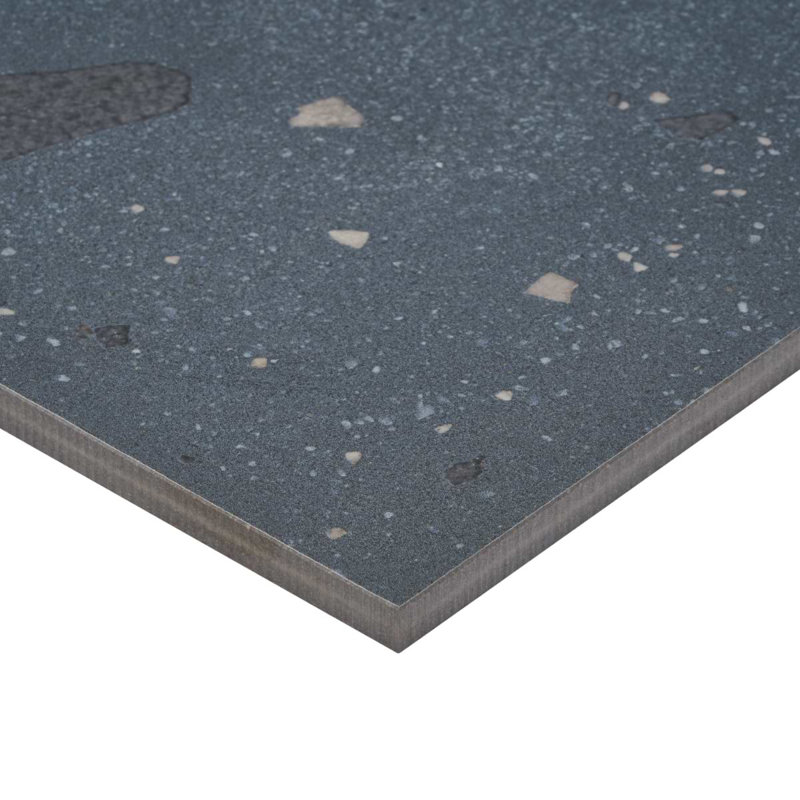 Kobe Cement 24X48 Terrazzo Look Matte Porcelain Tile, Ocean Blue