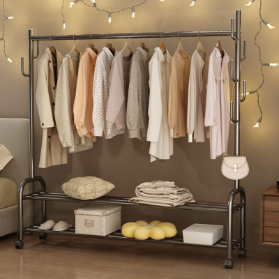 Mantej 39.4'' Metal Rolling Clothing Rack