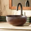 Maestro Copper Circular Vessel Bathroom Sink