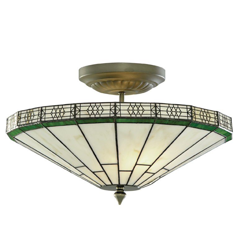 Blarney Glass Semi Flush Mount
