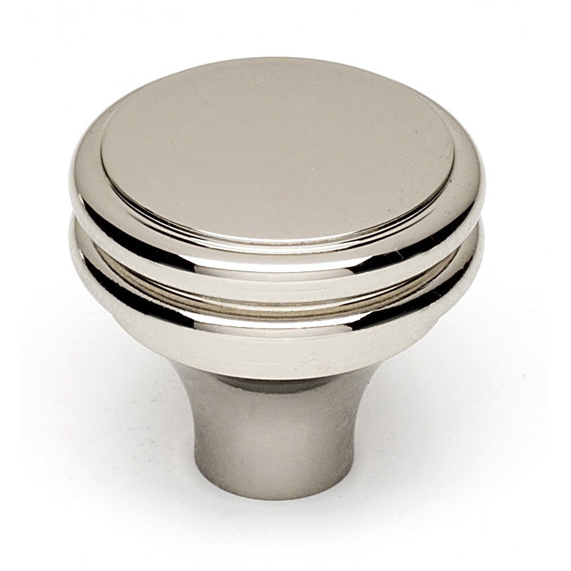 Mushroom Knob, Polished Nickel