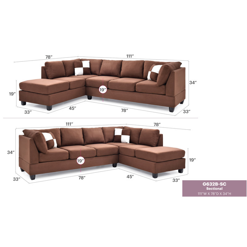 Canapé modulaire Malone (sans repose-pieds), chocolat, Chocolat