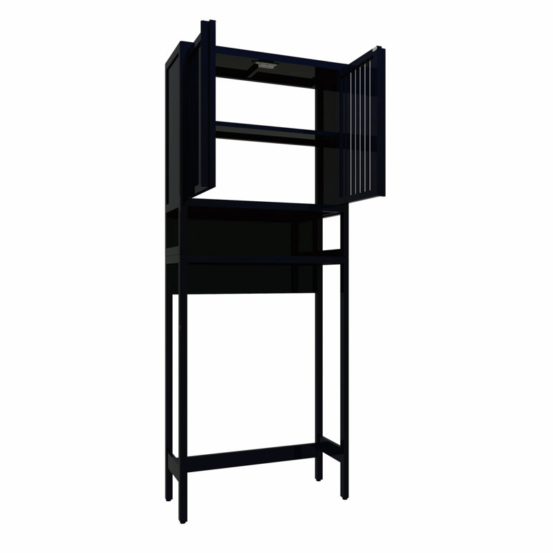 Toilet Storage Rack, Independent Bathroom, Laundry Room, Space Saving,Black