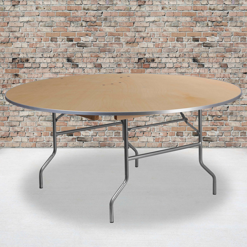 Table de banquet pliante en bois de bouleau Marcott, H 30 po x l 66 po x P 66 po