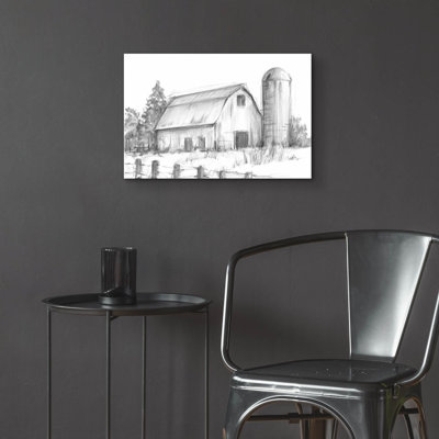 Barn Study 1' by Ethan Harper Acrylic Glass Wall Art, 24" x 16"