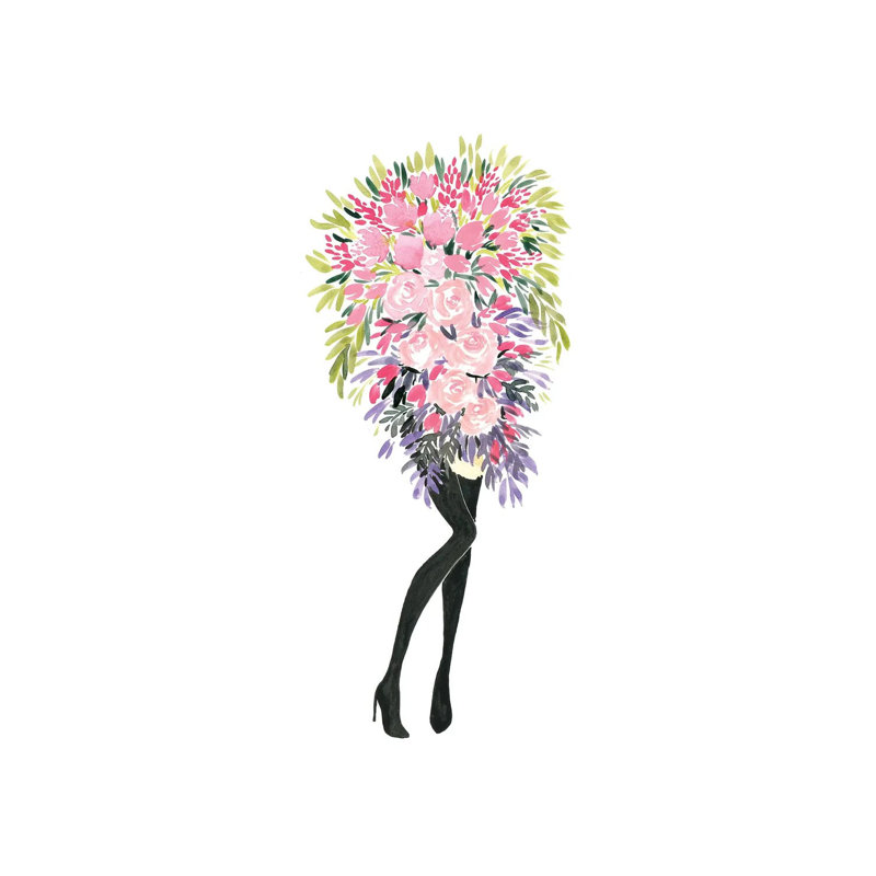 Miss Bouquet II by Blursbyai - Wrapped Canvas Gallery-Wrapped Canvas Giclée, 30.48 cm H x 20.32 cm W