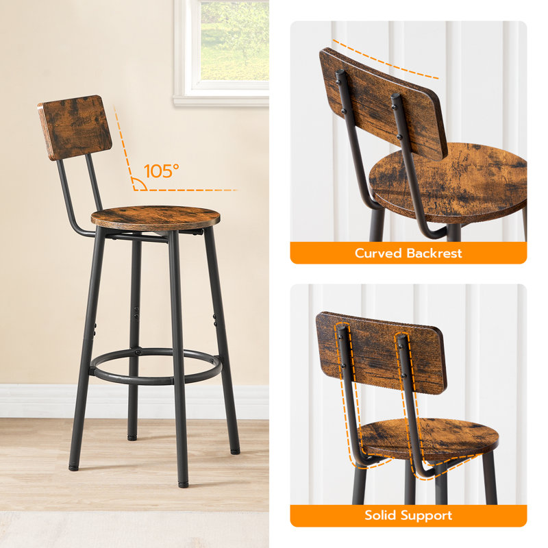 Counter Stool with Metal Frame