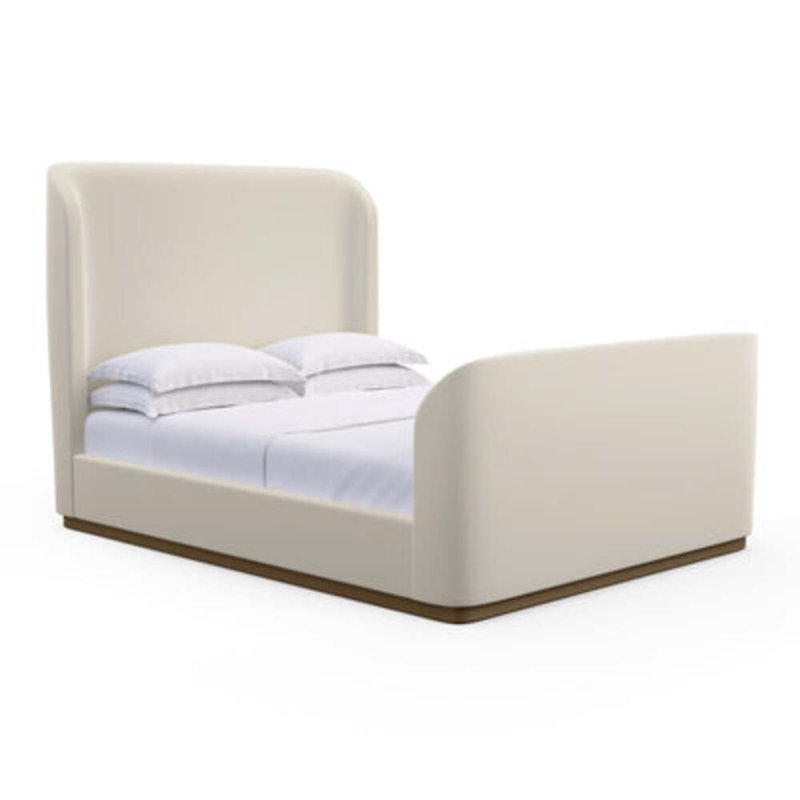 Lit tapissier Barrow Shelter, Double, Velours moelleux albâtre, Brun foncé
