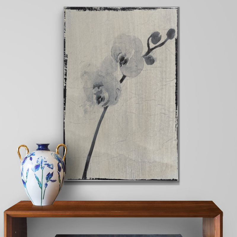 «Silk Botanicals VI», reproduction d'art sur toile tendue, H 18 po x l 12 po x P 1 po