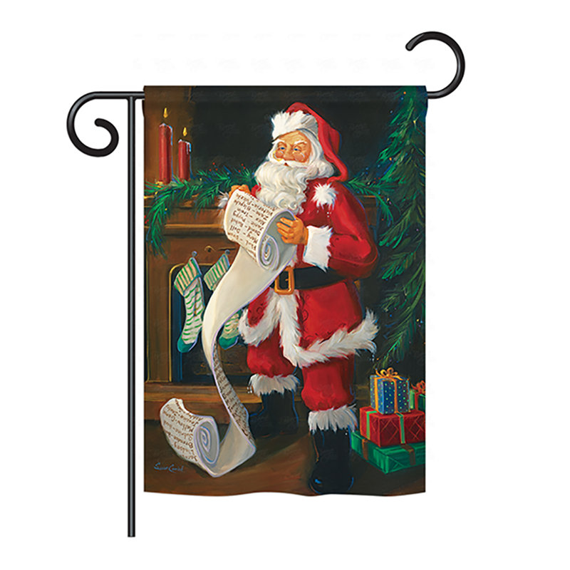 Double Sided Polyester Christmas, 18.5" H x 13" W