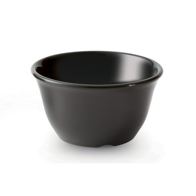GET BC-70-BK Melamine Bouillon Cup / Bowl, 7 Ounce, Black (Set of 12)
