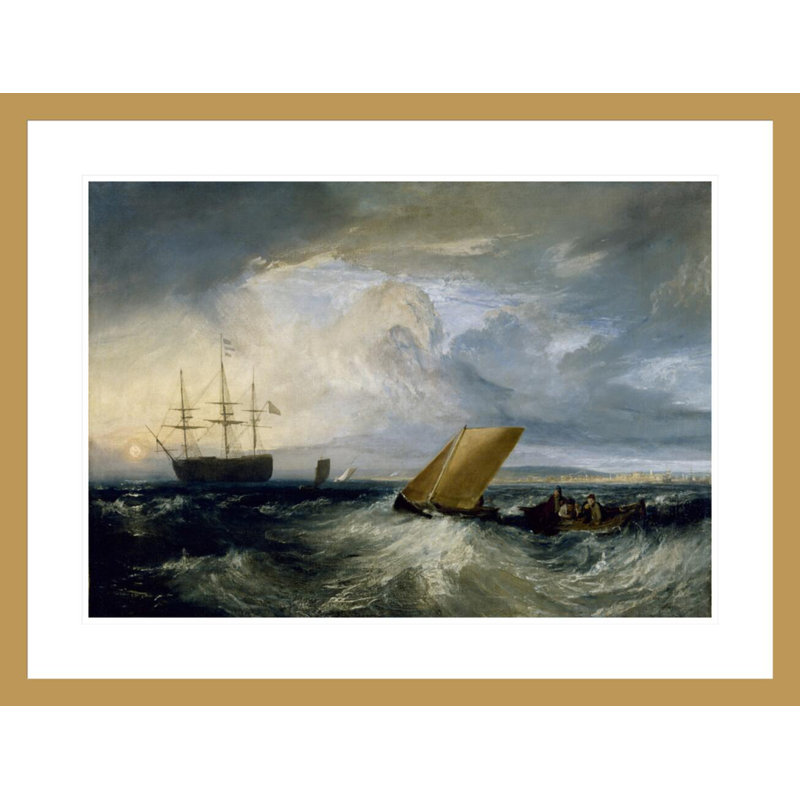 «Sheerness as vu from the Nore» par Joseph Mallord William Turner, impression giclée sur cadre, H 22,6 po x l 29,5 po