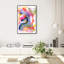 Oliver Gal Neon Swirl Abstract - Hand-Applied Glass Coat Framed Canvas Art-2078035274-2050148034