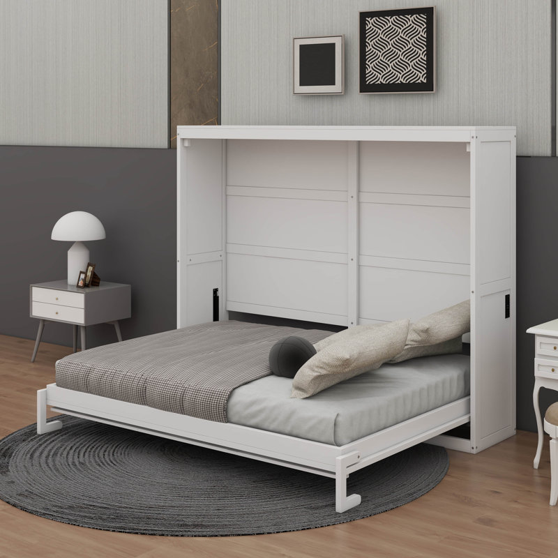 Grand lit escamotable mural, Blanc, Grand lit
