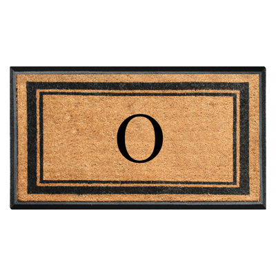 Butters 30" W x 48" L Monogrammed Coir Door Mat