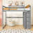 Full Wood Loft Bed With Built-In Ladder, Storage Shelves, Wardrobe And LED Light-606205881