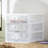 Gracious Living Clear Mini 3 Drawer Desk and Office Organizer with White Finish