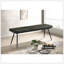 Banc à coussins espresso et noir capitonné pour une assise confortable et un décor élégant, parfait pour la salle à manger et la chambre