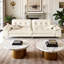 Canapé 104,7 po à 4 places avec chenille de qualité supérieure, accoudoirs amovibles, conception capitonnée haut de gamme et 2 coussins 104,7 po - Assemblage facile, beige-670777708