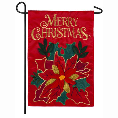 Drapeau de jardin Dreadnought Christmas Poinsettia