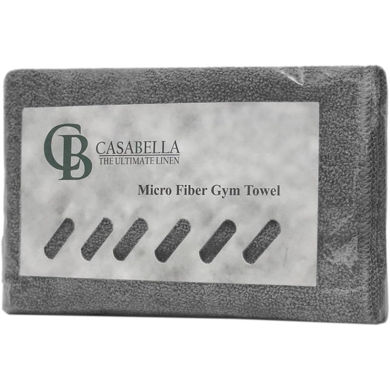 Microfiber Fast Drying Guest Towel, 2, Grey