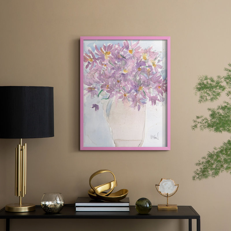 Felicia Amelloites I Framed Print - Solid Wood, H 30 po x l 24 po, Rose