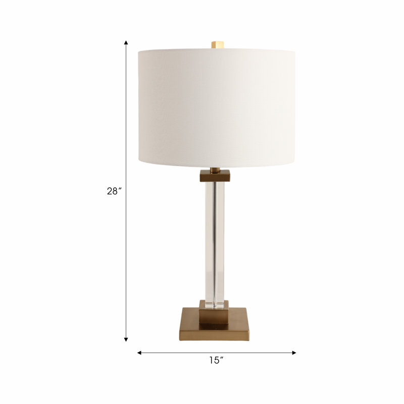 Sagebrook Home 28X15" Traditional Crystal Lamp, Clear
