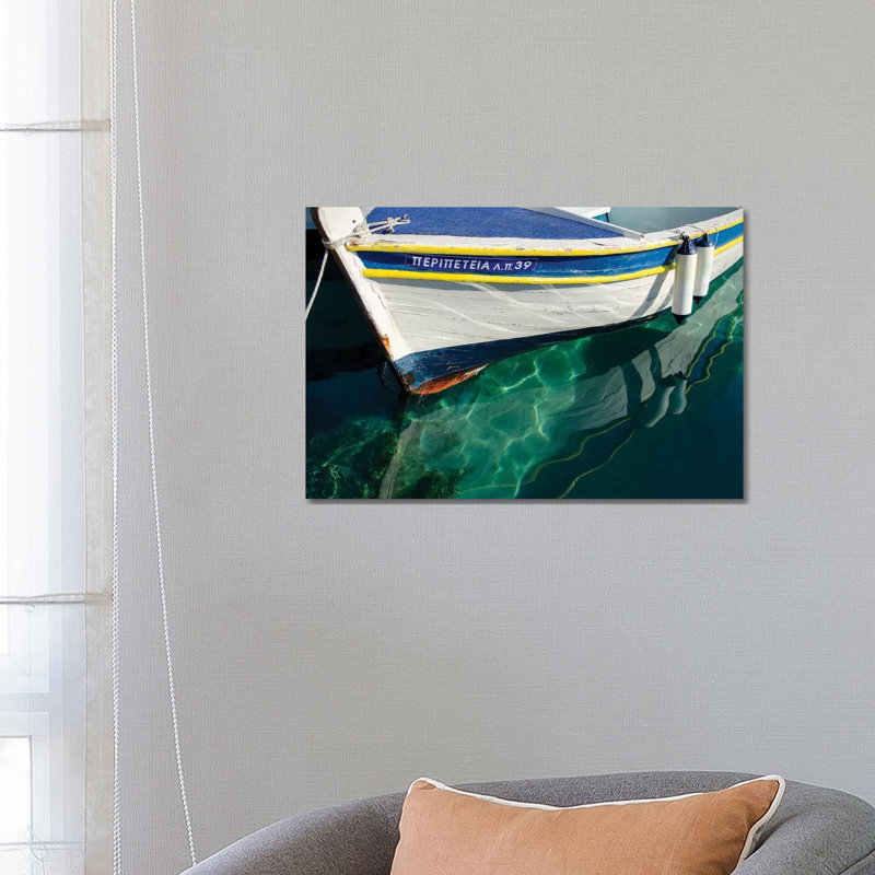 Workboats Of Corfu Greece IV by Laura DeNardo - Wrapped Canvas Print, 66.04 cm H x 45.72 cm W x 1.91 cm D