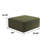 27.55'' Inch Oversized Ottoman For Couch, Corduroy Upholstered Footrest With Compressed Memory Foam, Modular Sectional Cloud Pouf, No Assembly Required, DIY Combination, Green-1072832057
