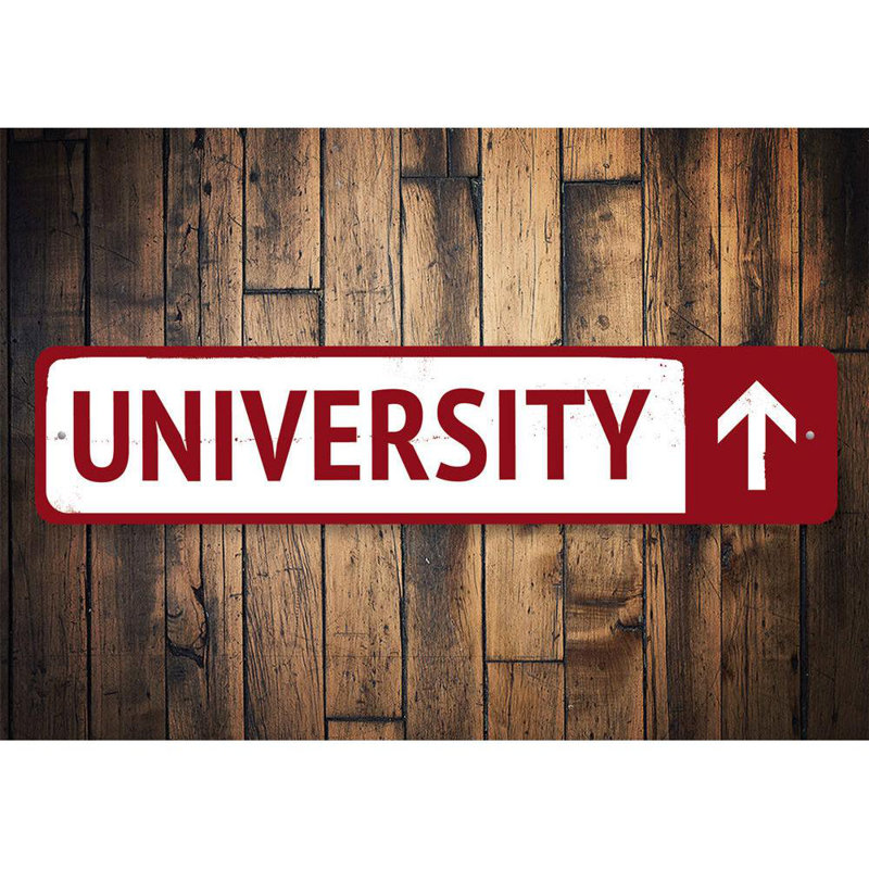 Plaque en aluminium personnalisée University, H 6 po x l 24 po x P 0,063 po