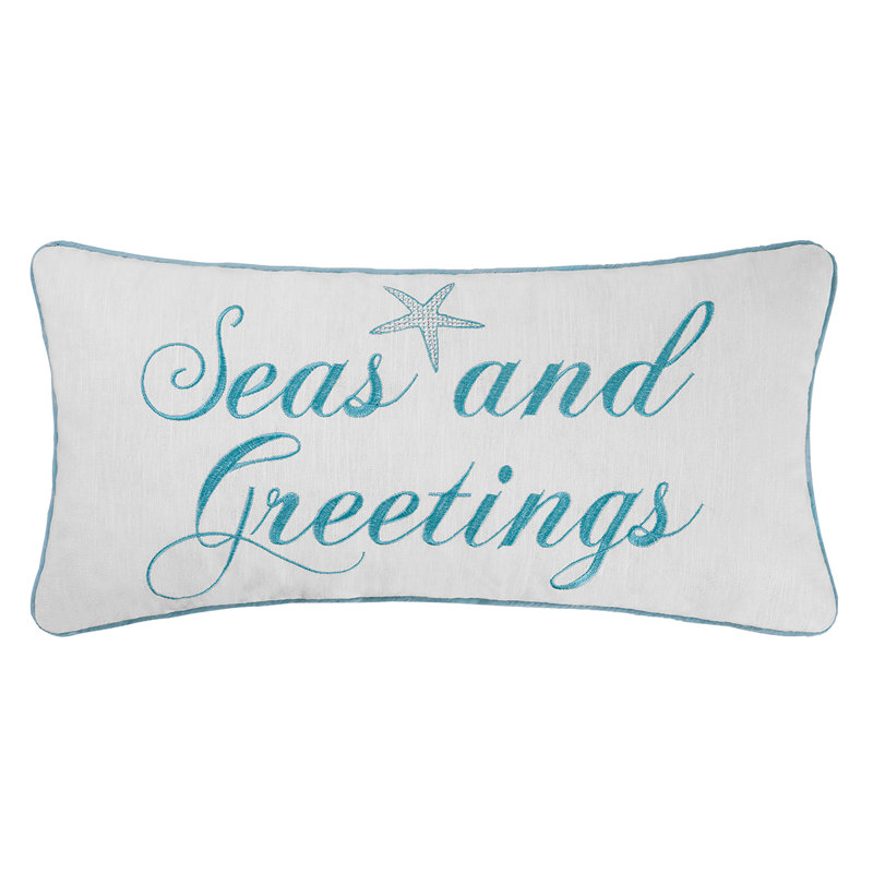 Seasand Greetings Lumbar Pillow