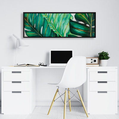" Three Big Exotic Plant Leaves "