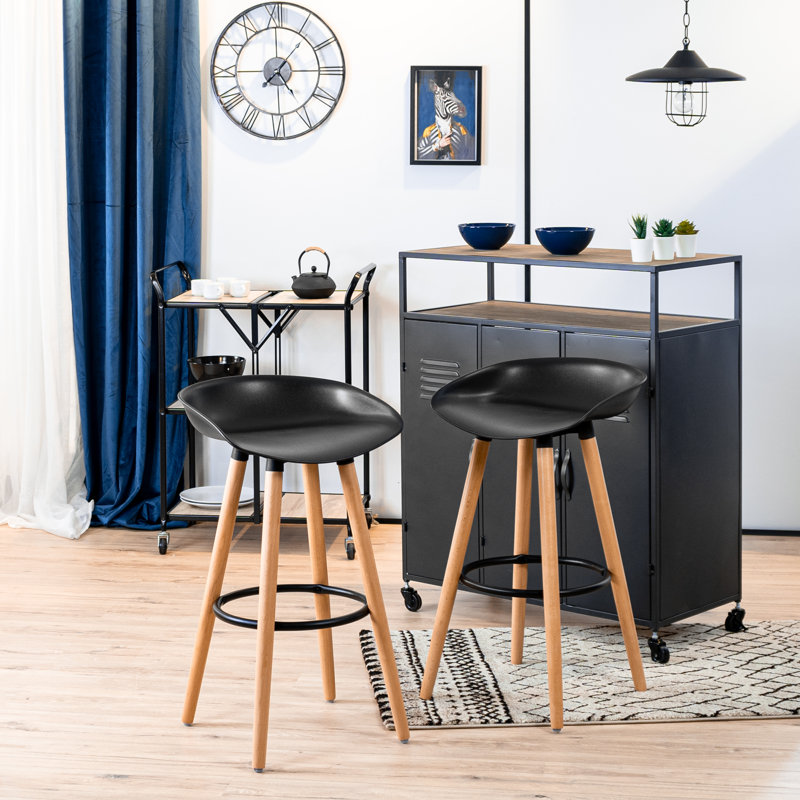 Tata 68cm Bar Stool, Black, 2