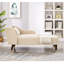 Chaise longue beige en velours avec structure stable et incurvée, couleur-1818640665