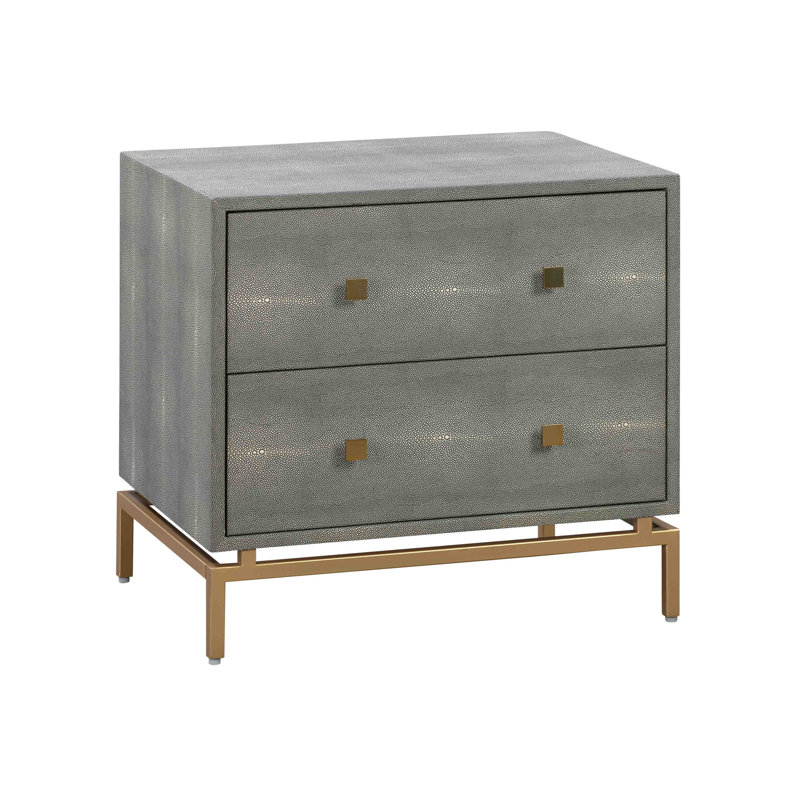 63.5cm W Solid + Manufactured Wood Bedside Table