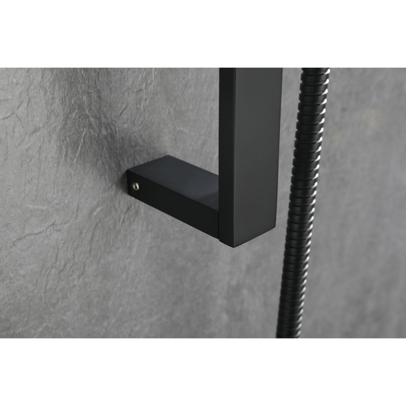 28-inch Slide Bar Handheld Shower With Hose And Matte Black Finish For Durability Stainless Steel Adjustable Various Spray Modes