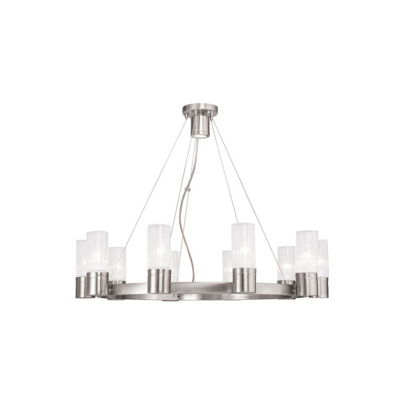 10 - Light Wagon Wheel Chandelier