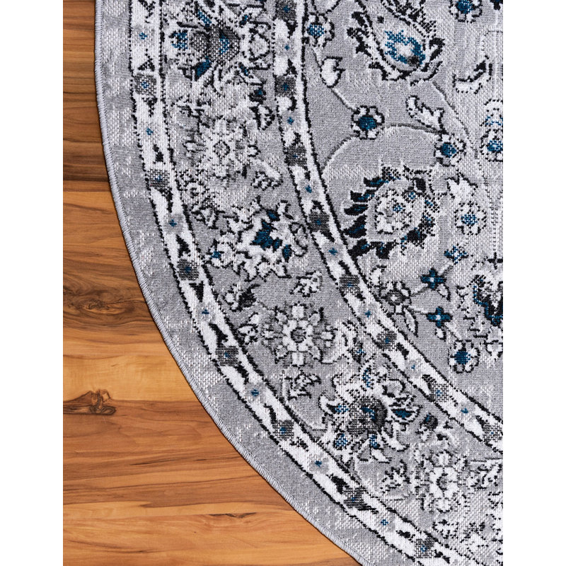 Brueck Ikat Indoor Rug, Round 8'