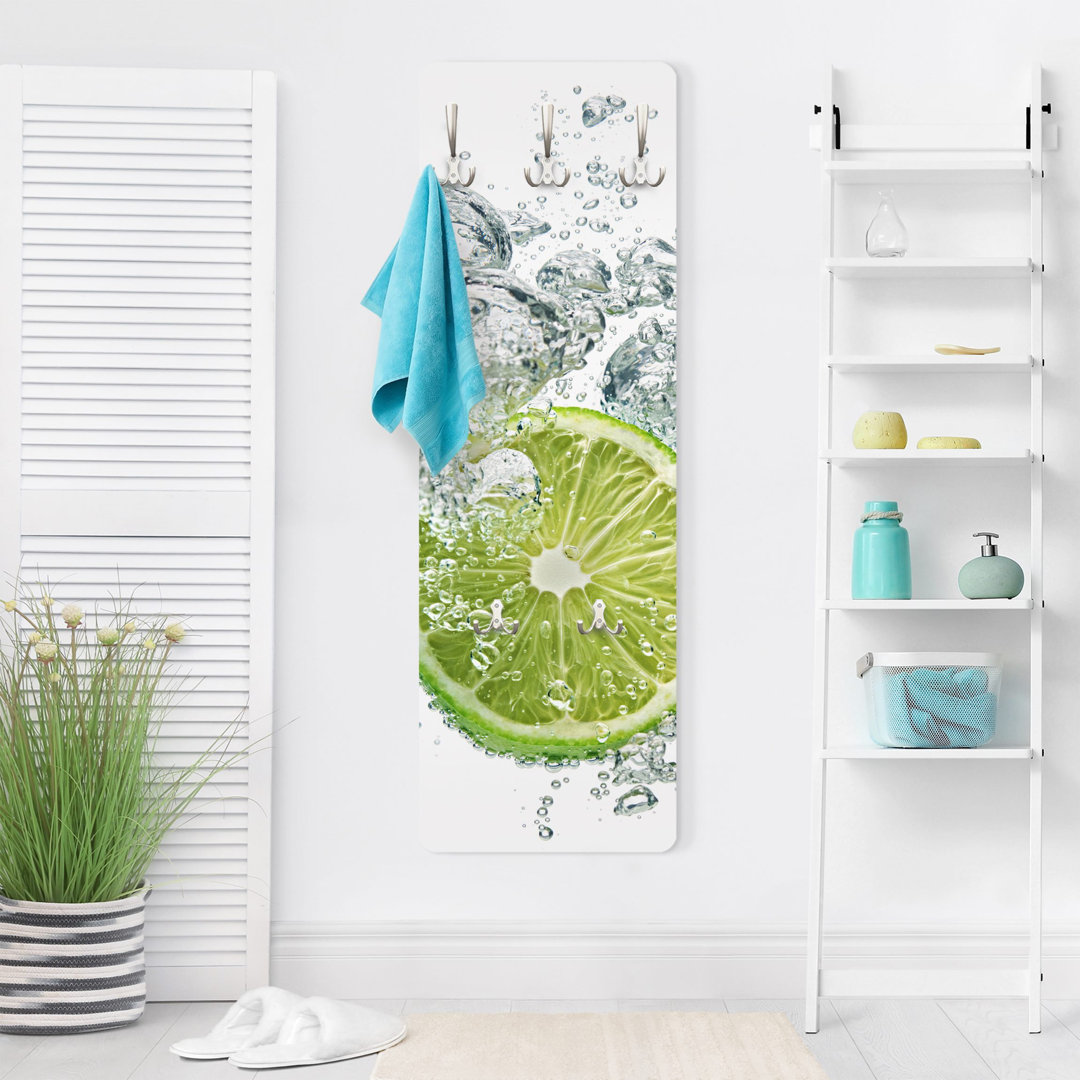 Lime Bubbles Wall Mounted Coat Rack