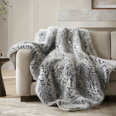 Botswana Animal Print Faux Fur Throw Blanket