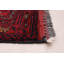 Tapis rouge en laine noué à la main de conception unique 6 pi 6 po x 9 pi 7 po New Age